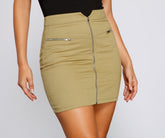 Stilvoll-schicker Twill-Minirock